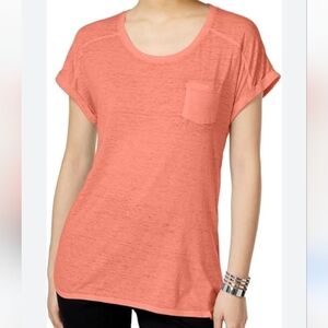 NWOT Style & Co.tee top size 1X peach 52%cotton,48%polyester